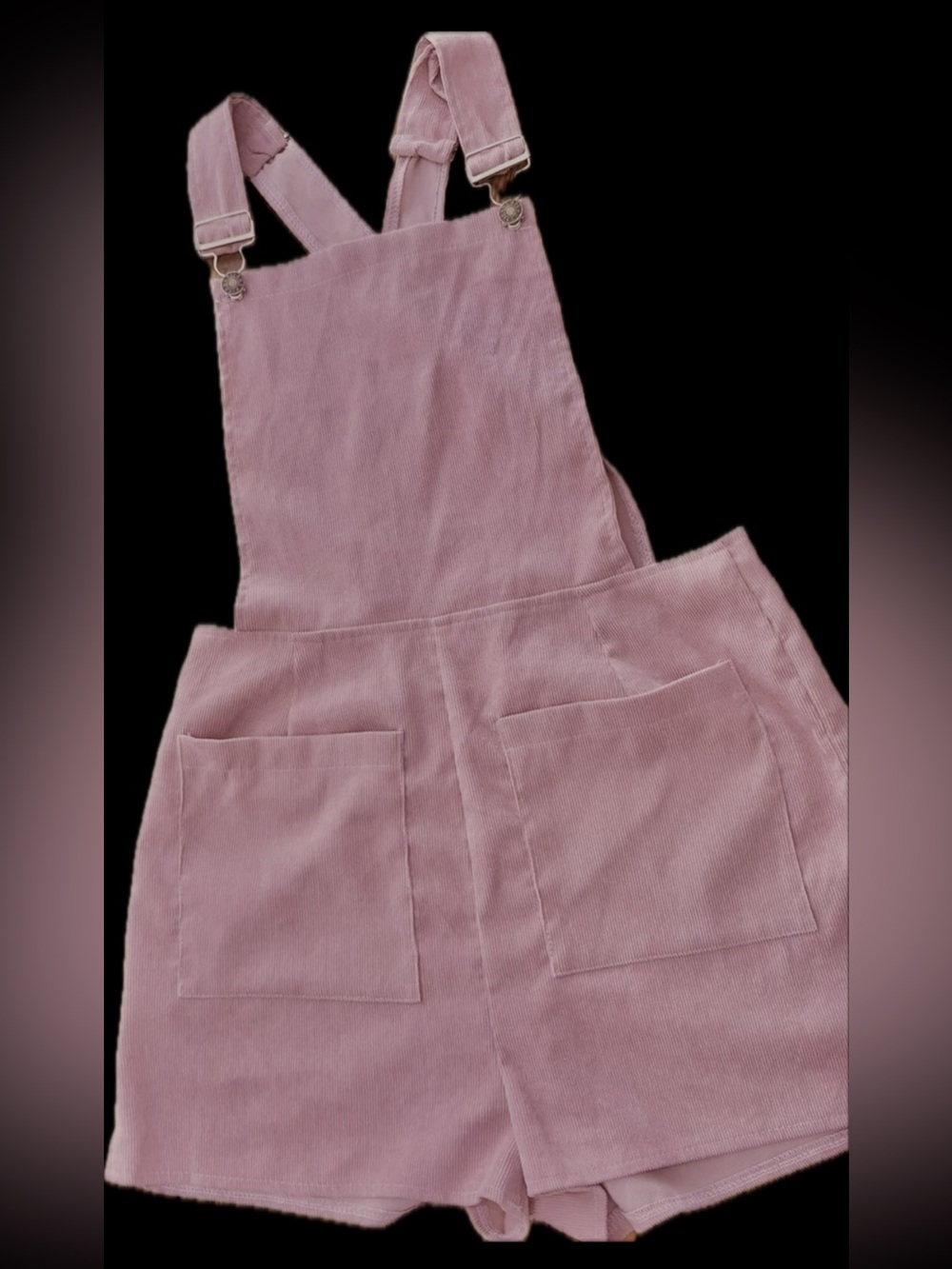 SHEIN Pink Corduroy Short Overalls